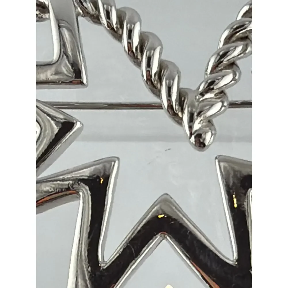 Vintage Givenchy Star Within A Heart Brooch